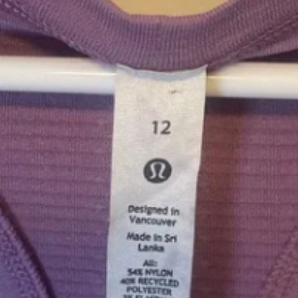Lululemon Lilac Smoke Lavender Purple Ebb to Street Racerback Crop Tank Top 12 - Picture 6 of 6